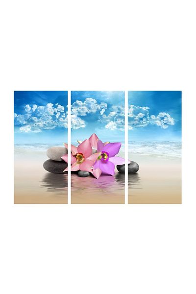 media Multicanvas painting 3 pieces Flowers 7, 120 x 80 cm