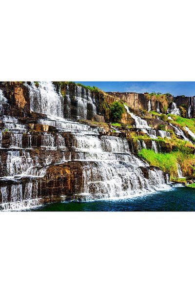 media Fototapet de perete autoadeziv si lavabil Cascada in Vietnam 2, 400 x 250 cm