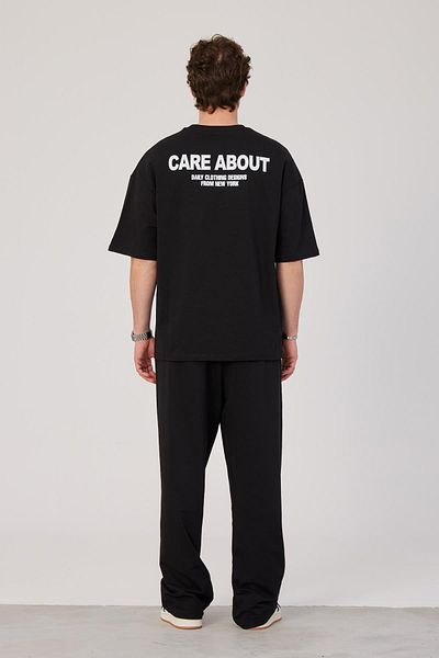 NOMARC Μαύρο μπλουζάκι Care About Written