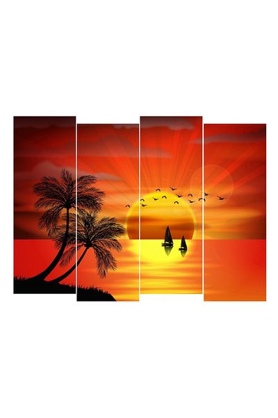 media Multicanvas painting 4 pieces Nature 3, 120 x 95 cm