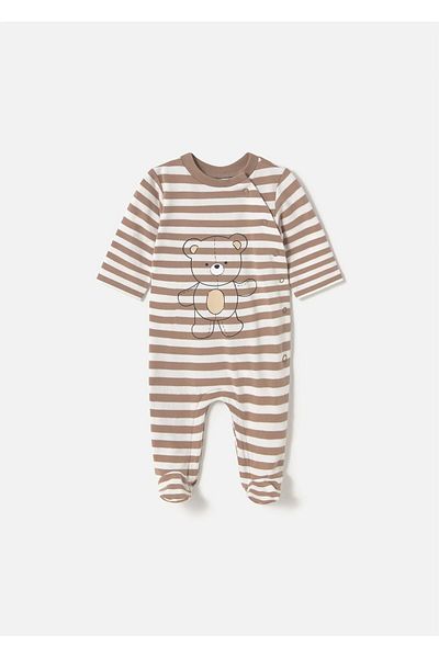 MAYORAL Baby Boy 2-Piece Jumpsuit Set Brown-White 1709