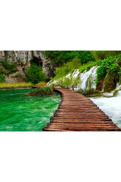 media Tablou canvas Podet lemn, parc national Plitvice, 75 x 50 cm