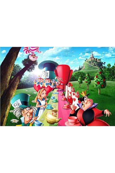 media Alice in Wonderland canvas painting, 90 x 60 cm