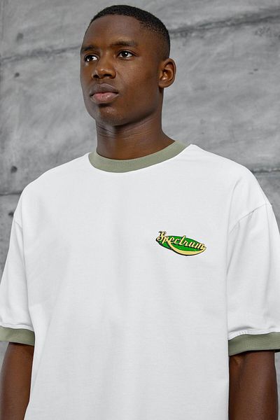 NOMARC Green Collar Spectrum Written Oversize Tshirt