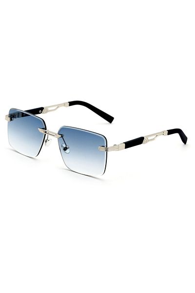 TomyHelf Square Design Navy Blue Solid Glass Women Sunglasses Ce Certified Uv400 Protected