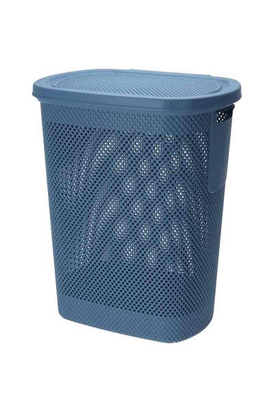 Excellent Cos de rufe cu capac 60 l albastru