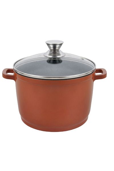 GRÜNBERG Marbled ceramic coated aluminum pot 7.3L