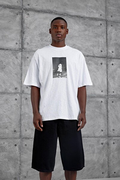 NOMARC Ανδρικό μπλουζάκι με στάμπα με λευκό μοτίβο Muhammad Ali