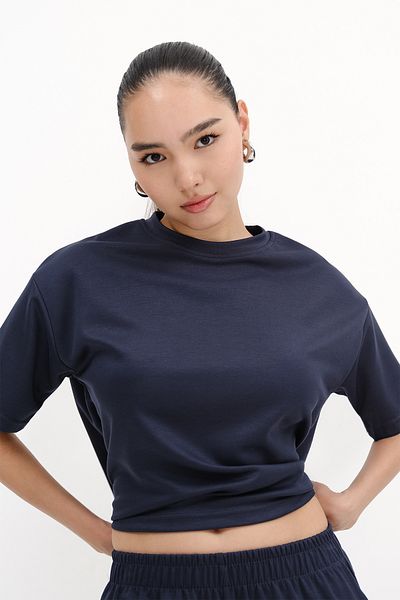 Addax Crew Neck Short Sleeve Bottom-Top Suit Tkm13913