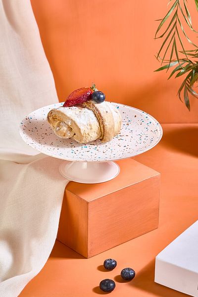 Lora Bianca Punti Pedestal Cake/Cake/Dessert Presentation Stand 21 cm