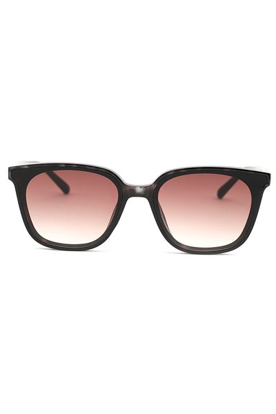 TomyHelf Geometric Black Leopard Bone Frame Black Glass Women Sunglasses Llt01