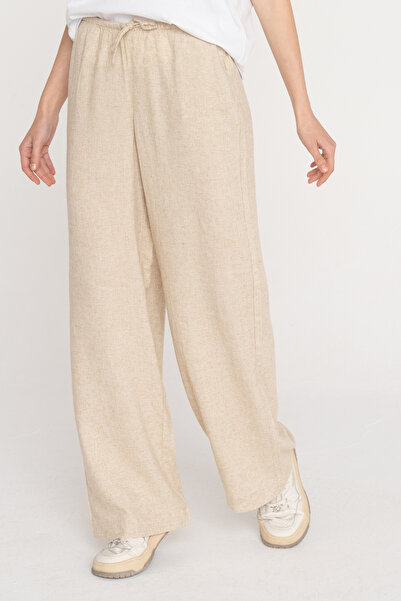 Jack & Jones Women's Linen Mixed Trousers - Breeze