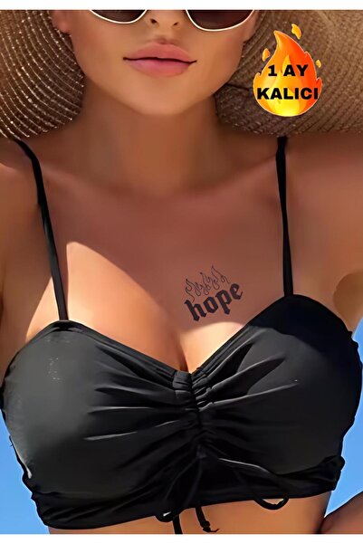 Mecit Tuhafiye 1 AY KALICI HOPE MİNİMAL YAZI GEÇİCİ DÖVME