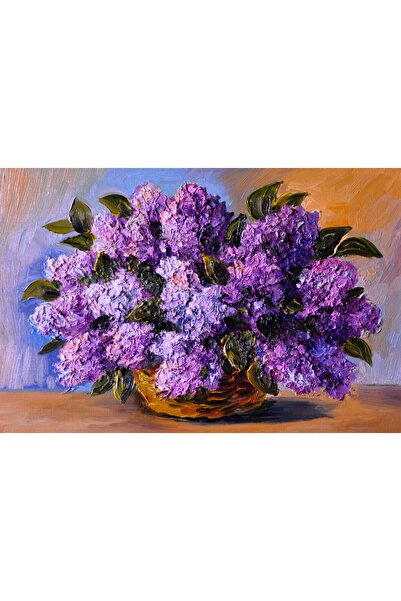 media Tablou canvas Flori, liliac, mov, pictura, buchet4, 75 x 50 cm