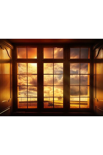 media Canvas painting The world seen through the window, 90 x 60 cm