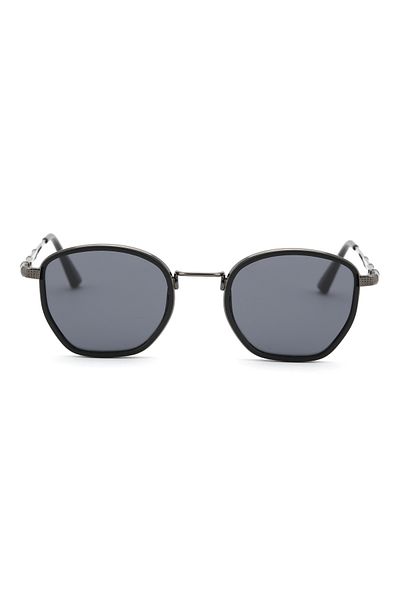 TomyHelf Modern Pentagonal Design Black Frame Black Glass Women&Men Sunglasses