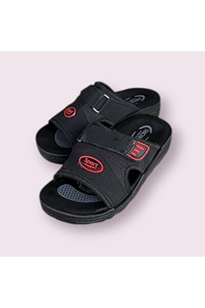 GENÇ Youngpoly Boy Black Soft Sole Soft Slippers