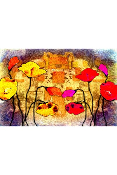 media Tablou canvas Flori, vintage, abstract, arta7, 105 x 70 cm