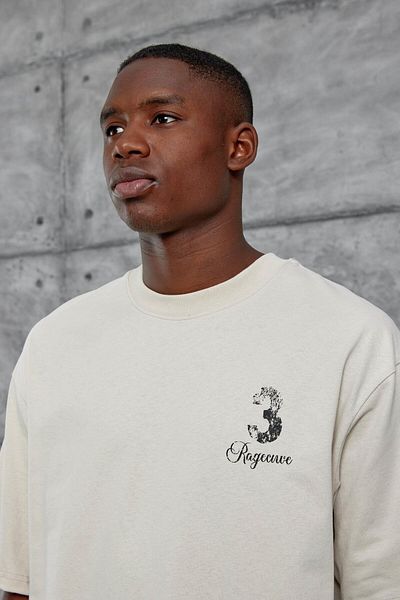NOMARC Κρέμα 3 Ragecure εμπριμέ μπλουζάκι Oversize
