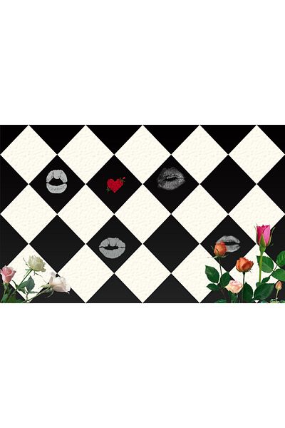 media Canvas painting Chess and Love, 75 x 50 cm