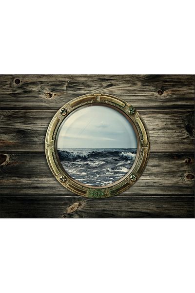 media Canvas painting Sea through the porthole, 60 x 40 cm