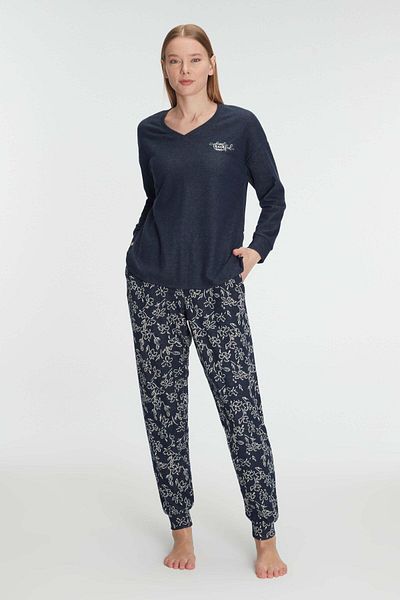 Motto10 butik Long Sleeve Sweatshirt Pants Pajama Set