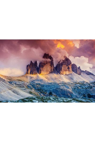 media Canvas painting Peaks in Clouds of Fire, 60 x 40 cm