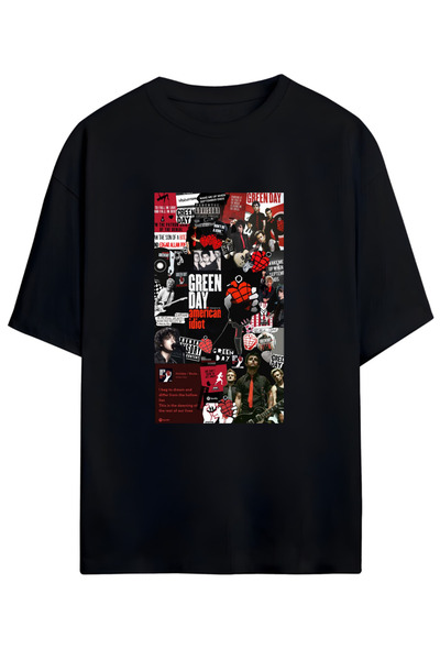 MAGORS تي شيرت AMERICAN IDIOT GREEN DAY للجنسين