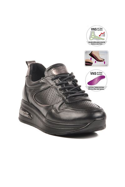 Venüs 2216654Y Women's Genuine Leather Lace-Up Air Flow Casual Shoes