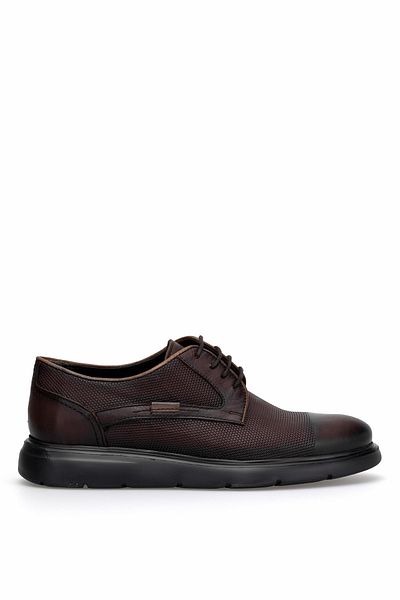 Ayakkabı Fuarı Elit Btrg1329 Men's Genuine Leather Casual Shoes Brown
