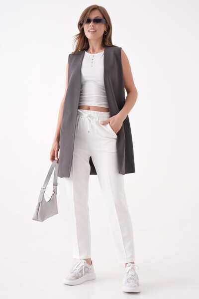 Saade Anthracite Comfortable Cut Vest with Agraf Closure Pocket