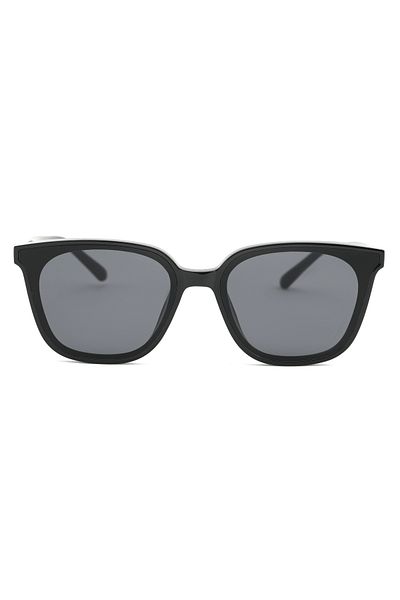 TomyHelf Geometric Silver Black Bone Frame Black Glass Women Sunglasses Llt01