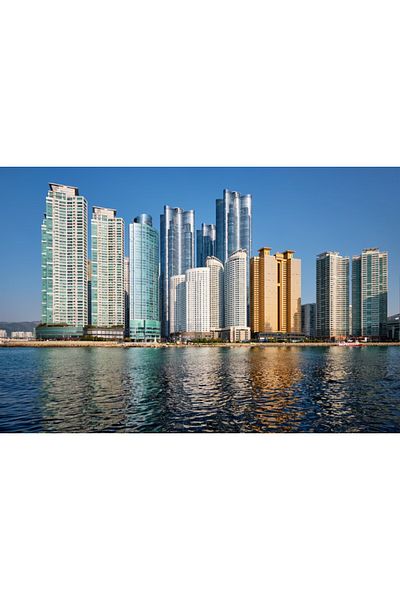 media Fototapet de perete autoadeziv si lavabil City71 Busan South Korea, 250 x 150 cm