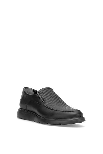Ayakkabı Fuarı Elit Btrg1751-1 Men's Genuine Leather Casual Shoes Black