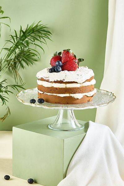 Lora Bianca Tapestry 28 cm Transparent Footed Cake Plate Stand