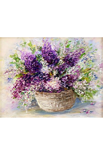 media Tablou canvas Flori, liliac, mov, pictura, buchet, 60 x 40 cm