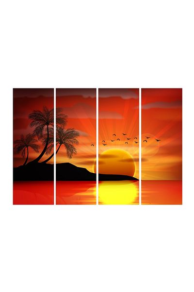 media Multicanvas painting 4 pieces Natura 8, 120 x 85 cm