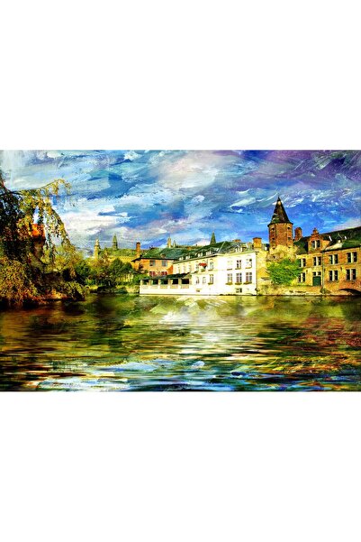 media Tablou canvas Oras, rau, pictura, 105 x 70 cm