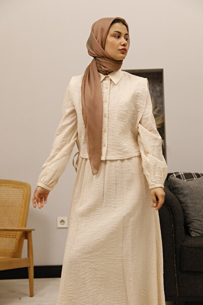 Butik Gofre Elbise miumax