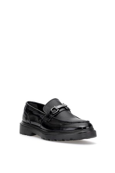 Ayakkabı Fuarı Elite Btant01 Men's Genuine Leather Casual Shoes Black