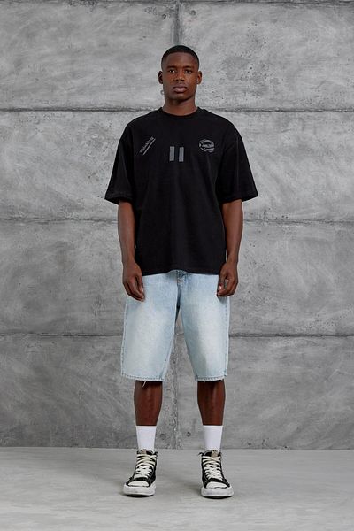 NOMARC Μαύρο μπλουζάκι 11 Thinking Printed Oversize