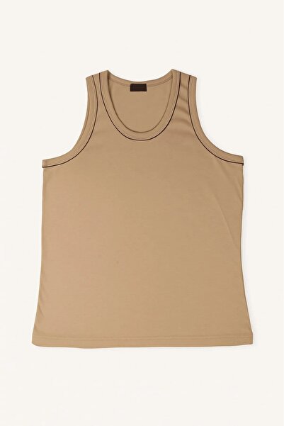 FATELLA Tricou pentru bărbați, cu mâneci zero, cu bretele groase, decolteu, c...