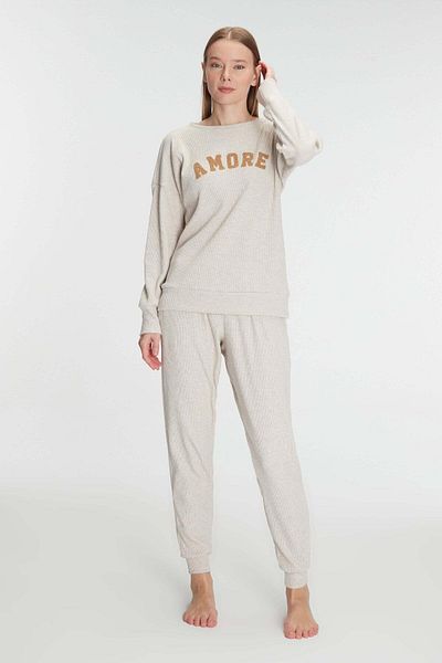 Motto10 butik New Season Winter Cotton Long Sleeve Pajamas Set