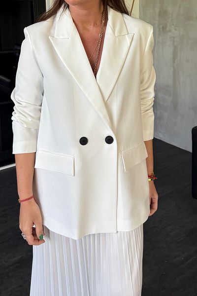 Suzi Double Button Basic Blazer Jacket 4S2004