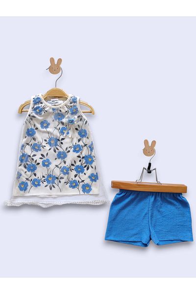 PİNPON Tulle Floral Shorts Set