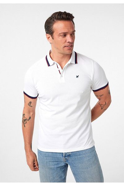 Williot Tricou Javeir pentru bărbați, cu gât polo, cu croiala normală