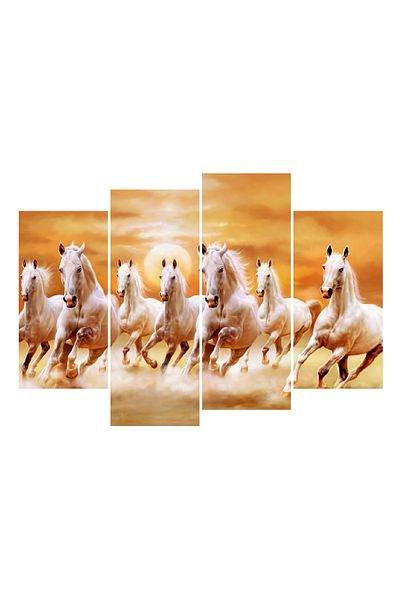 media Multicanvas painting 4 pieces Horses 1, 120 x 90 cm