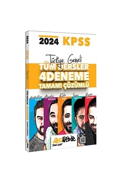Hocawebde Yayınları 2024 KPSS Genel Yetenek Genel Kültür Tamamı Çözümlü 4 Fas...