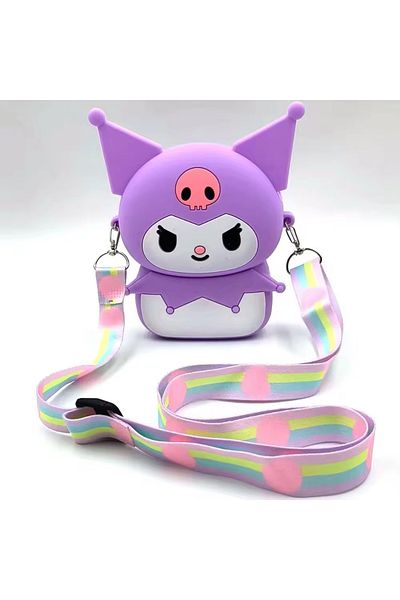 synshop Kuromi Kuromili Cat Eared Sanrio Geanta din silicon Portofel Femeie Adolescenta Fata Copil Bebelus
