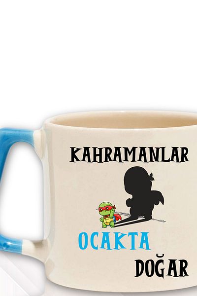 qoeuyl boutique Heroes Are Born This Month Printed Colleague Father Birth Father's Day Gift Mug with Handle